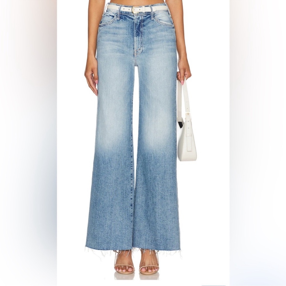 Women's Light Blue Wide-Leg Jeans
